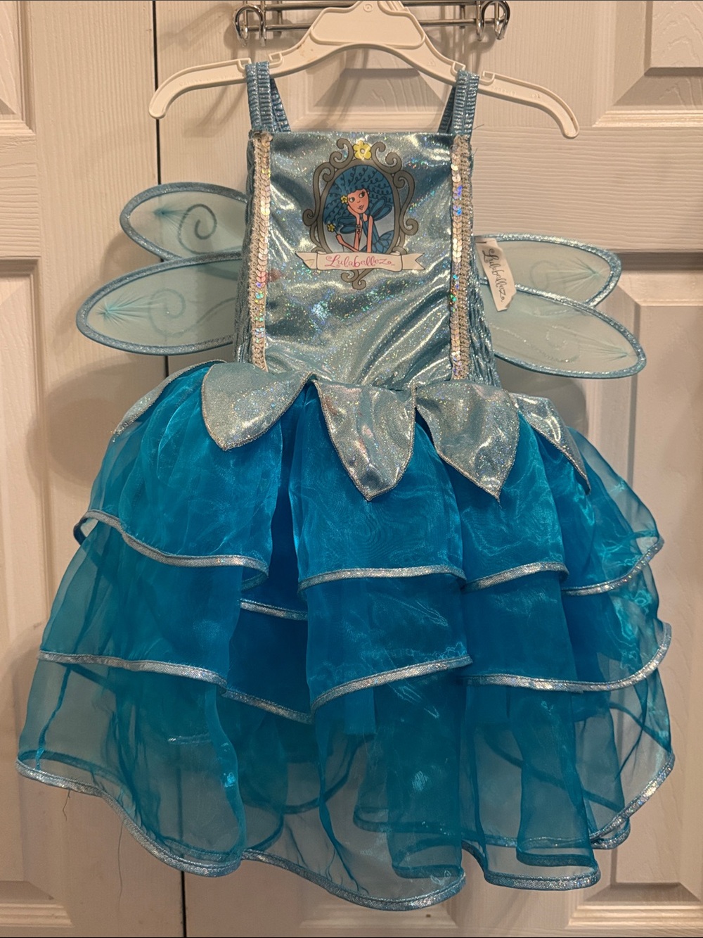 Kids Fairy Princess Costume 3-6yr old - Shimmering Tulle dress - detachable wing